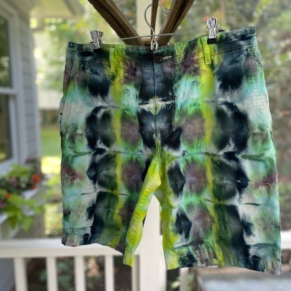 Dockers Other - Dockers flat front shorts hand crafted tie dyed.  Size 34